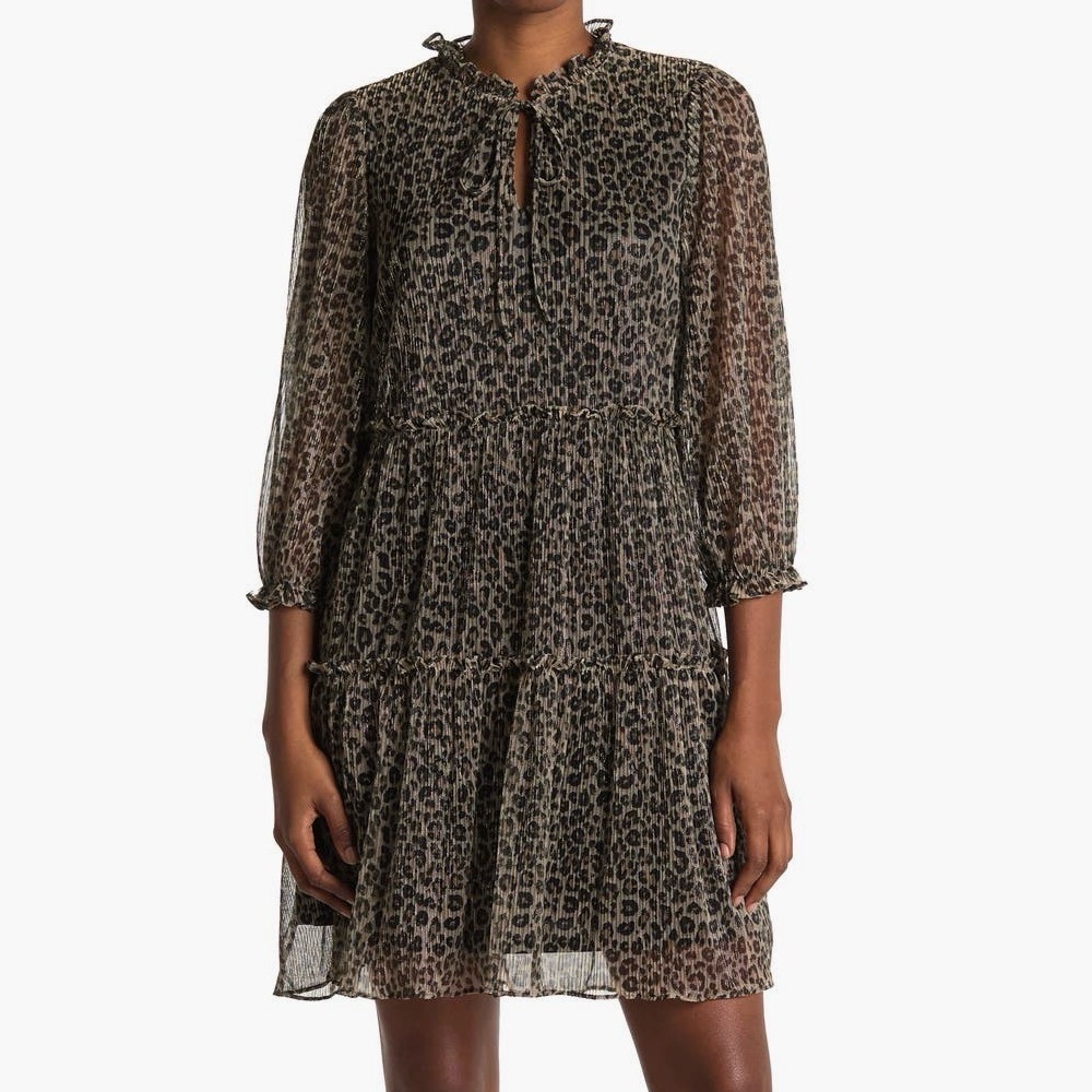 Just...Taylor Black and Gray Dress